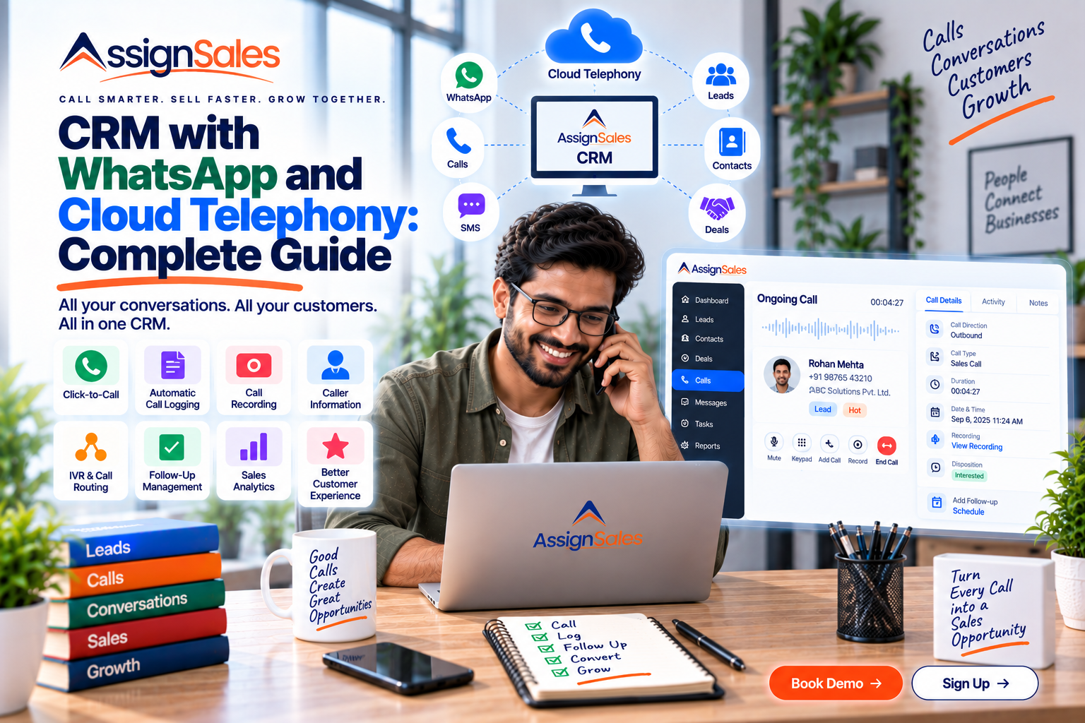 CRM with WhatsApp and Cloud Telephony: Complete Guide